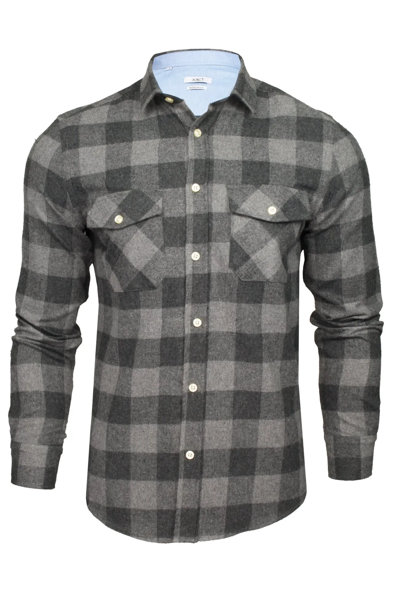 Xact Men's Buffalo Check Flannel Shirt - Long Sleeve