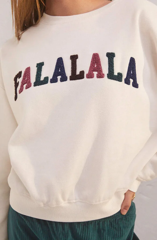 Z Supply Fa La La Sweatshirt is a stylish and festive sweatshirt that is perfect for the holiday season.